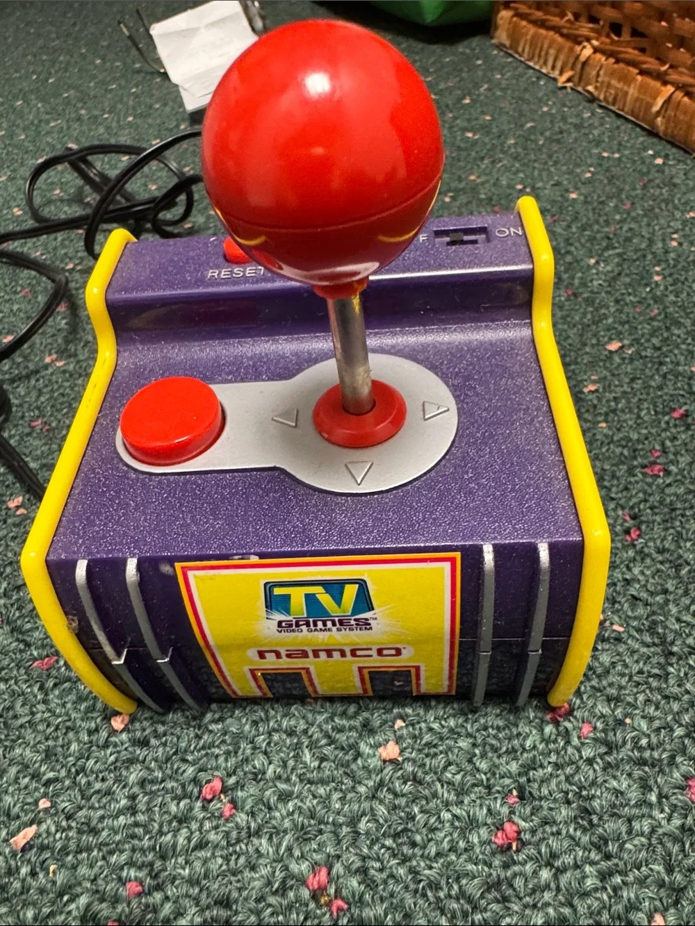 Namco TV Games Red Joystick Controller in Purple & Yellow